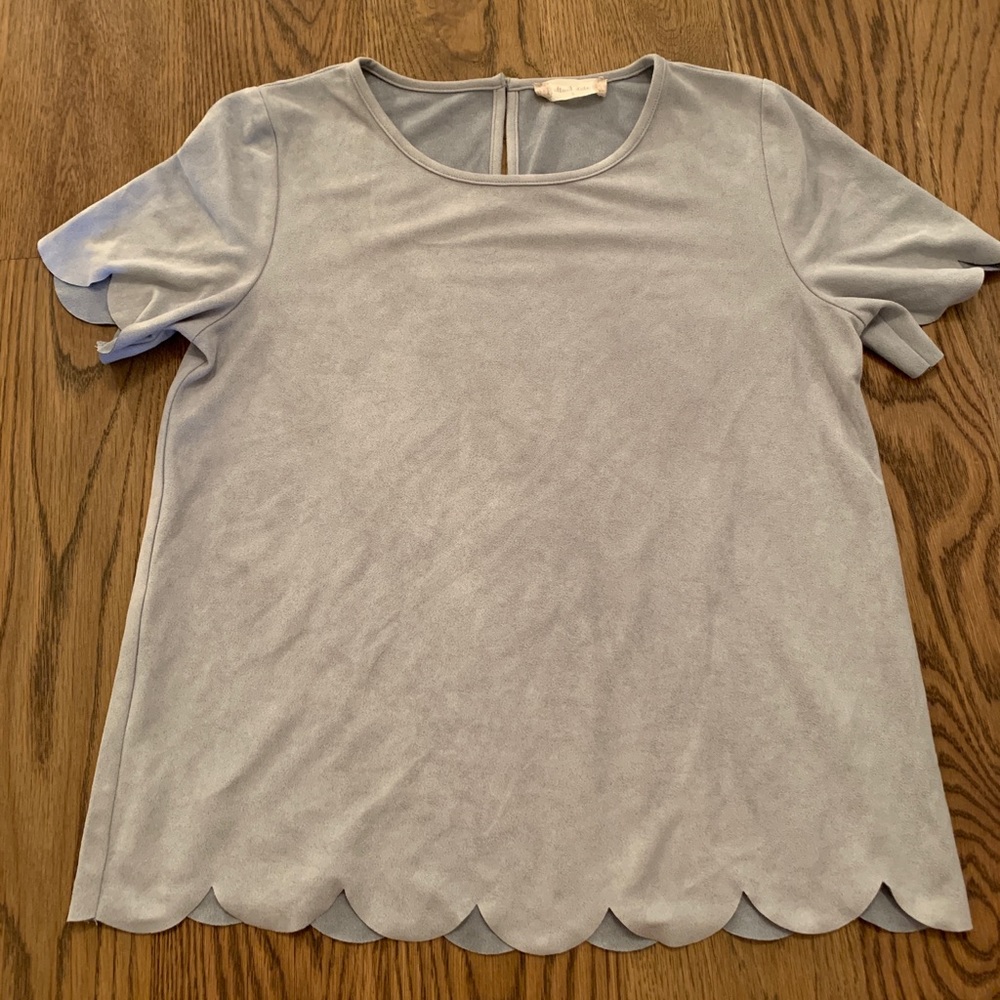Like NEW Altar’d State Gray Faux Suede Shirt